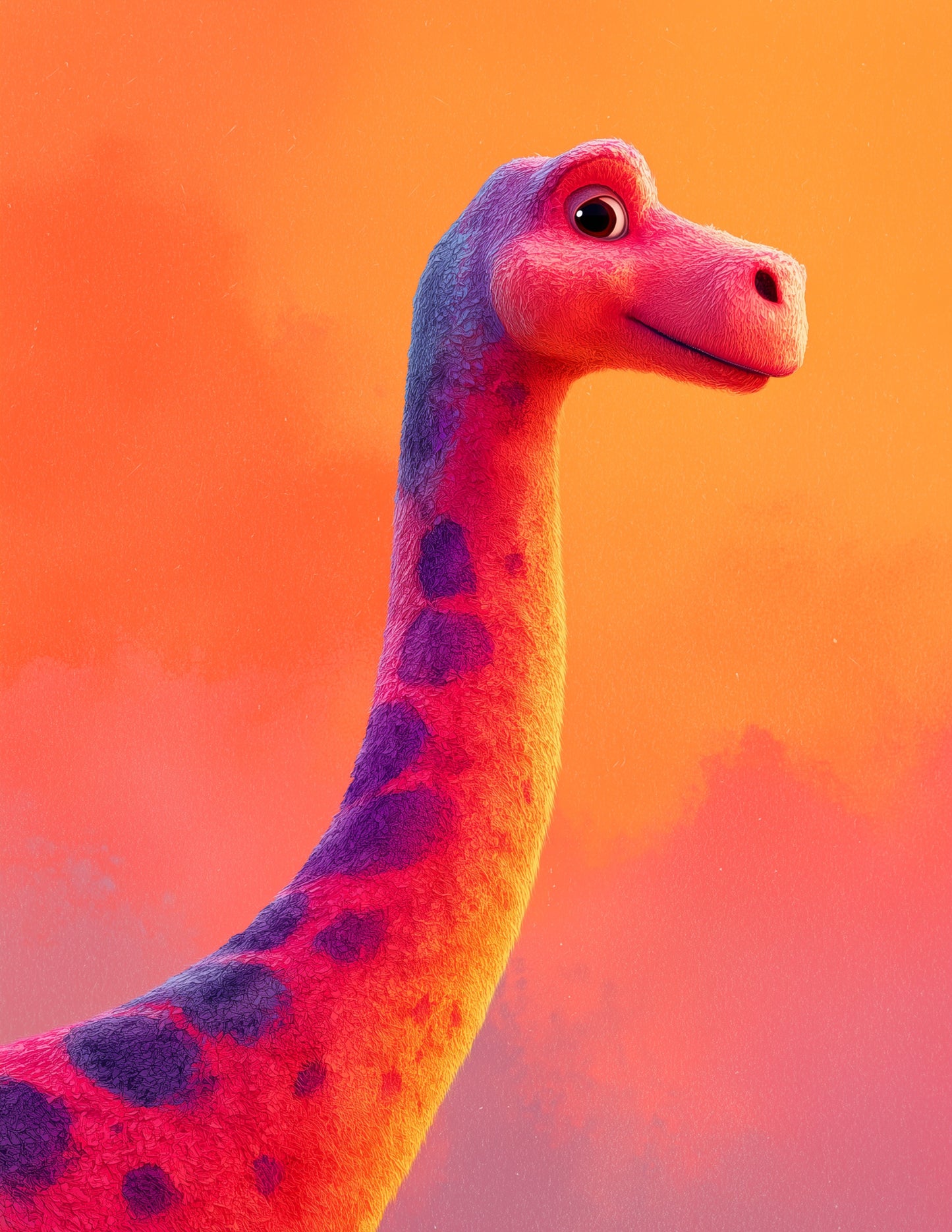 Brachiosaurus — Nursery Art, Soft Pastels Digital Wall Art, 3 Sizes Included, Nursery Decor