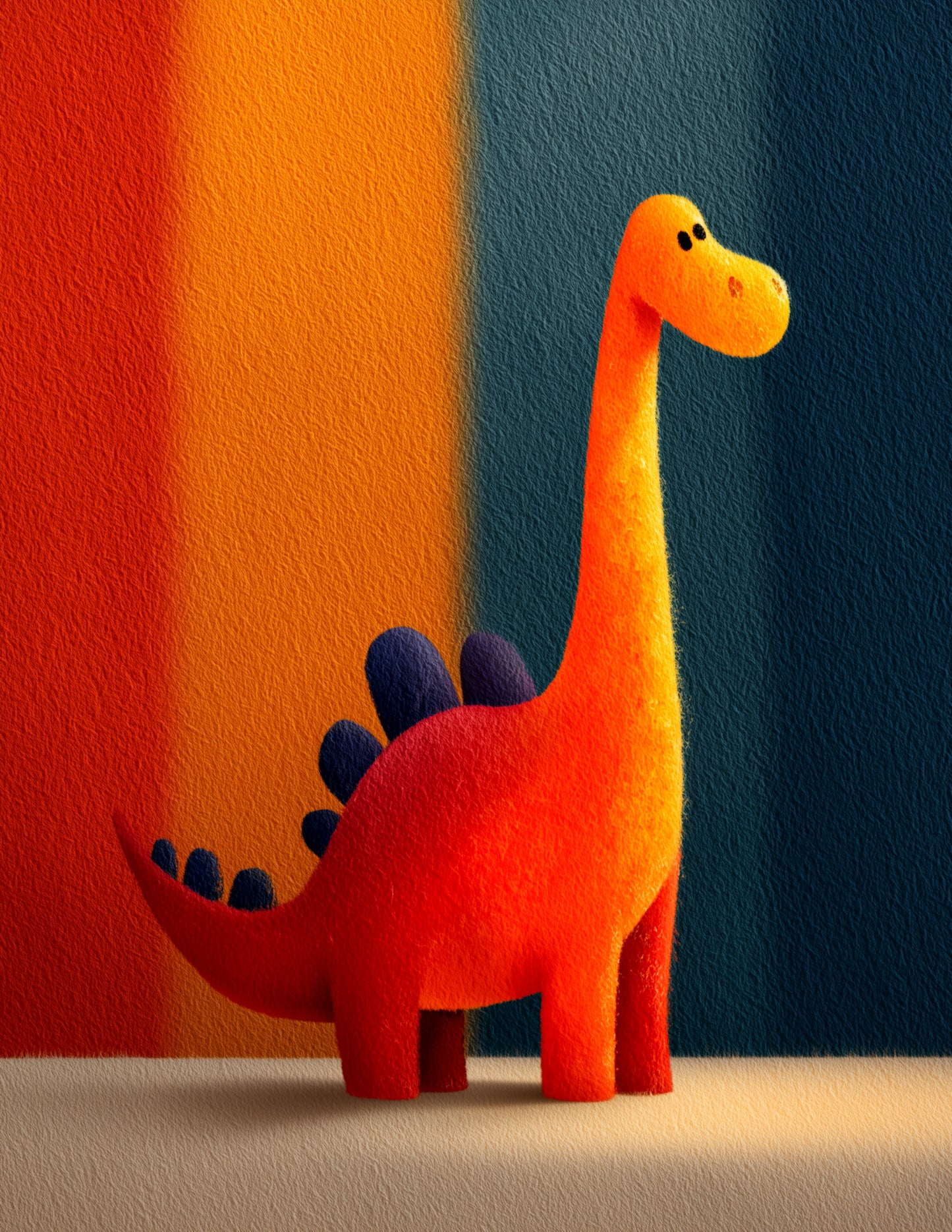 Brachiosaurus — Nursery Art, Warm Tones Digital Wall Art, 3 Sizes Included, Nursery Decor