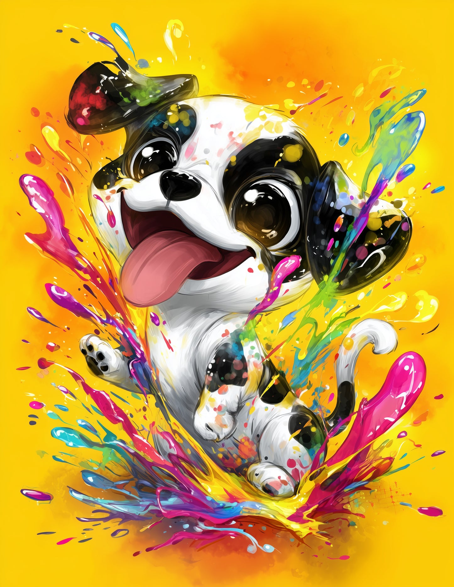 Dog — Cute Cartoon Art, Serene Palette Digital Wall Art, 3 Sizes Included, Nursery Decor