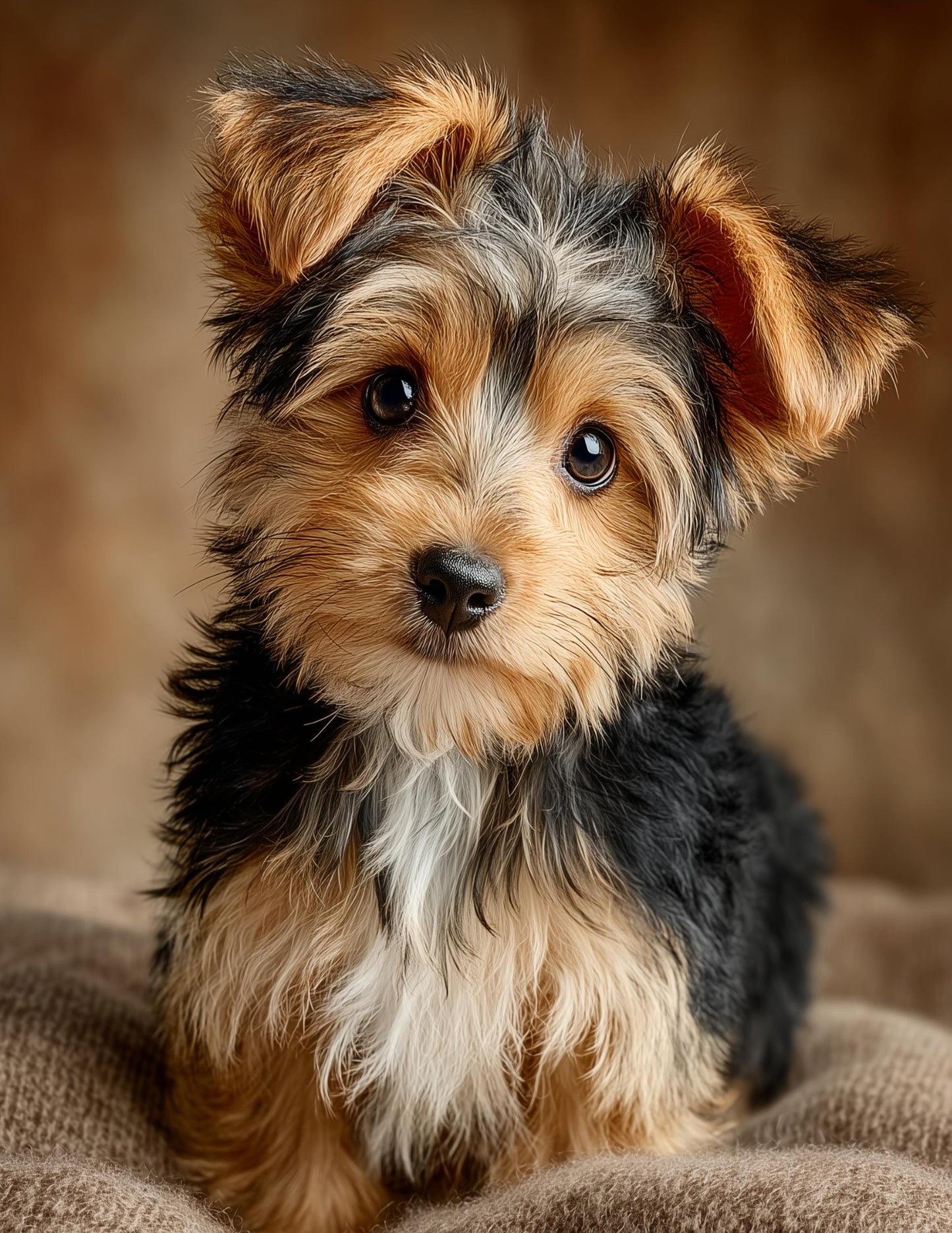 Dog — Realistic Art, Amber Glow Digital Wall Art, 3 Sizes Included, Living Room Decor