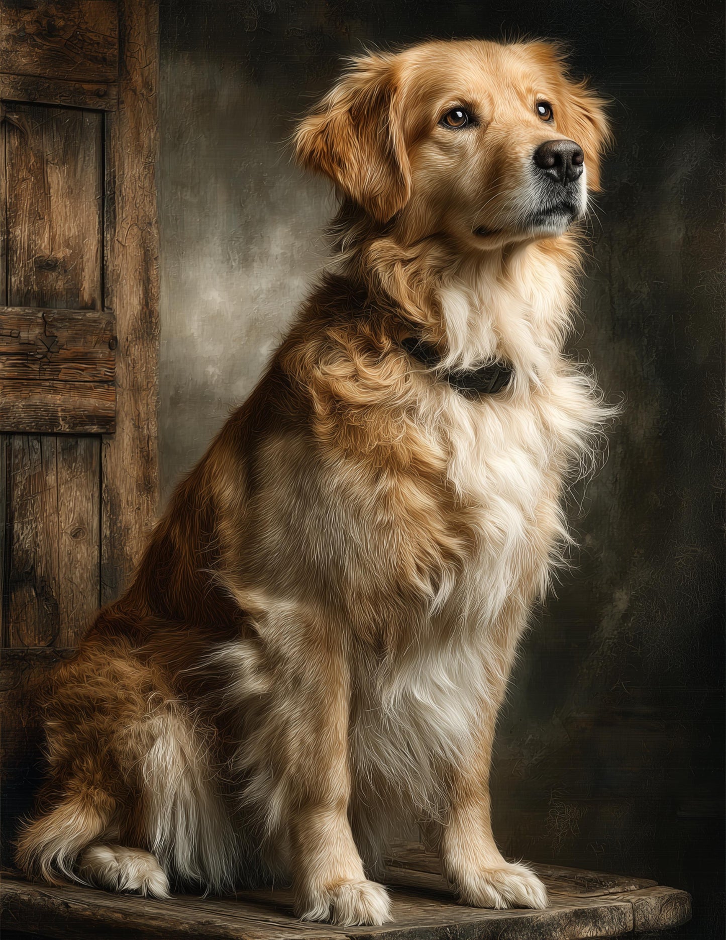 Dog — Realistic Art, Copper Bloom Digital Wall Art, 3 Sizes Included, Living Room Decor