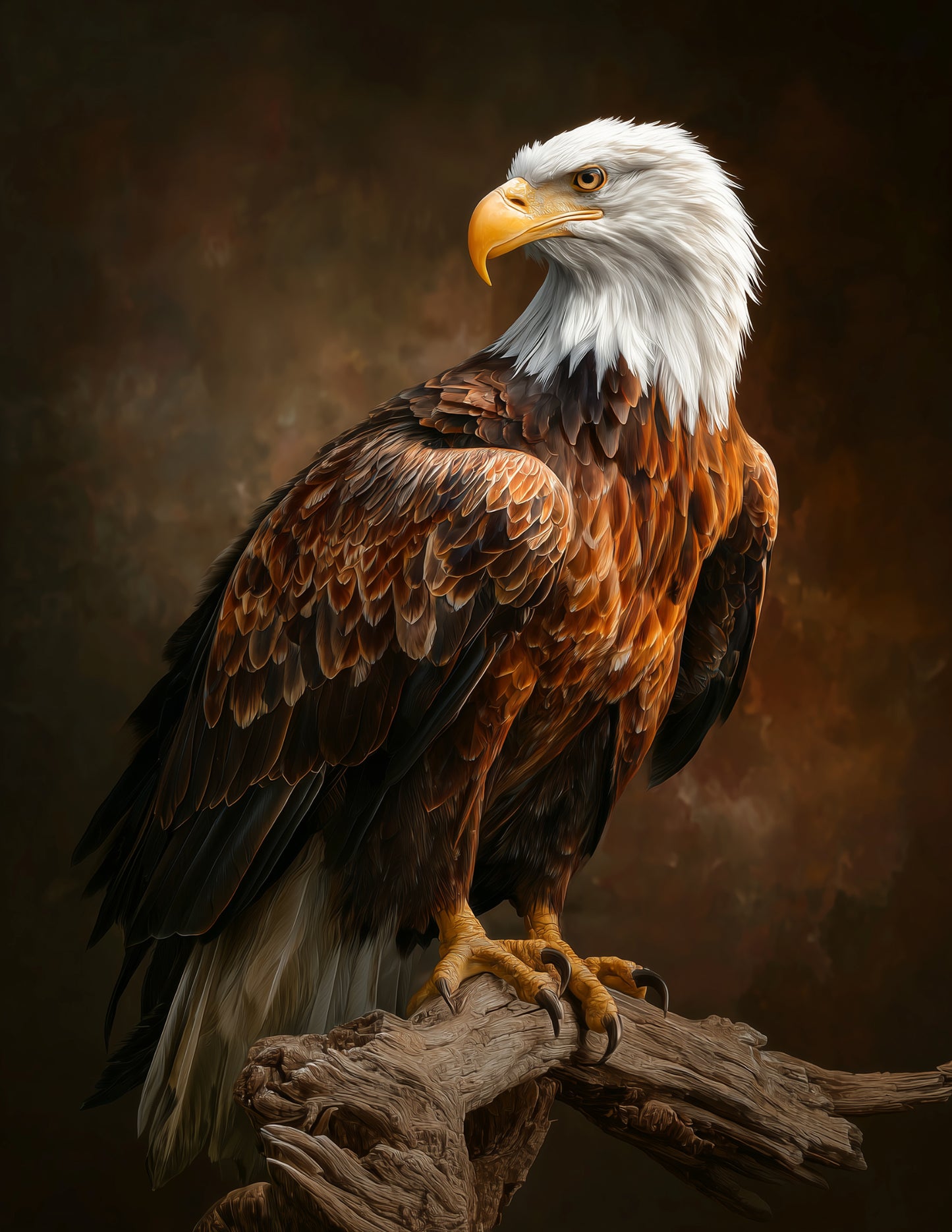 Eagle — Realistic Art, Warm Light Digital Wall Art, 3 Sizes Included, Living Room Decor