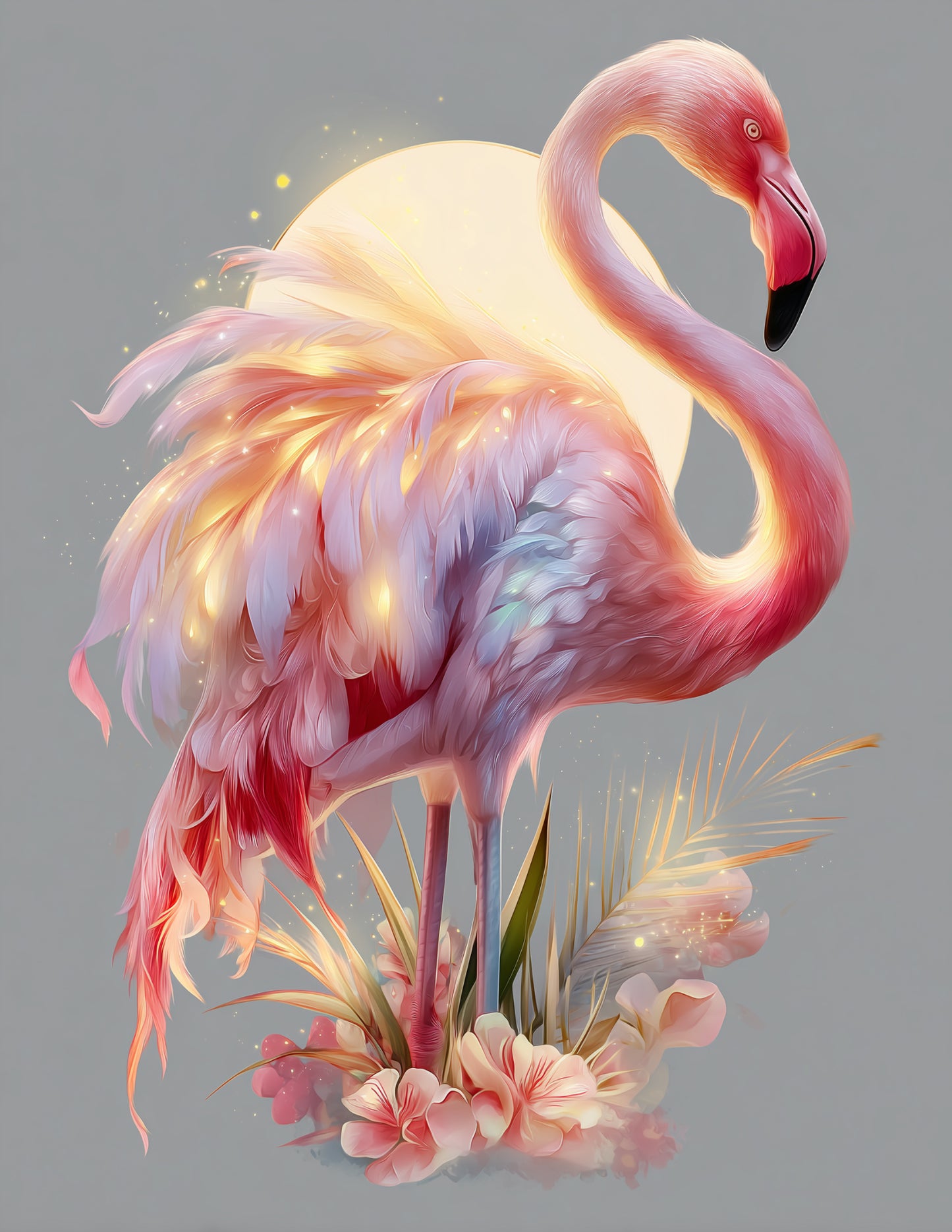 Flamingo — Nursery Art, Balanced Tones Digital Wall Art, 3 Sizes Included, Nursery Decor