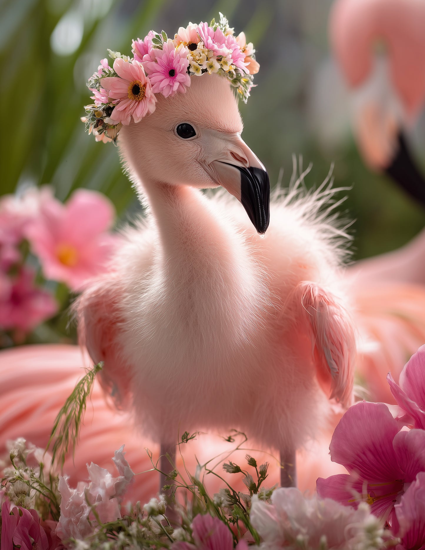 Flamingo — Nursery Art, Pink Pastels Digital Wall Art, 3 Sizes Included, Nursery Decor