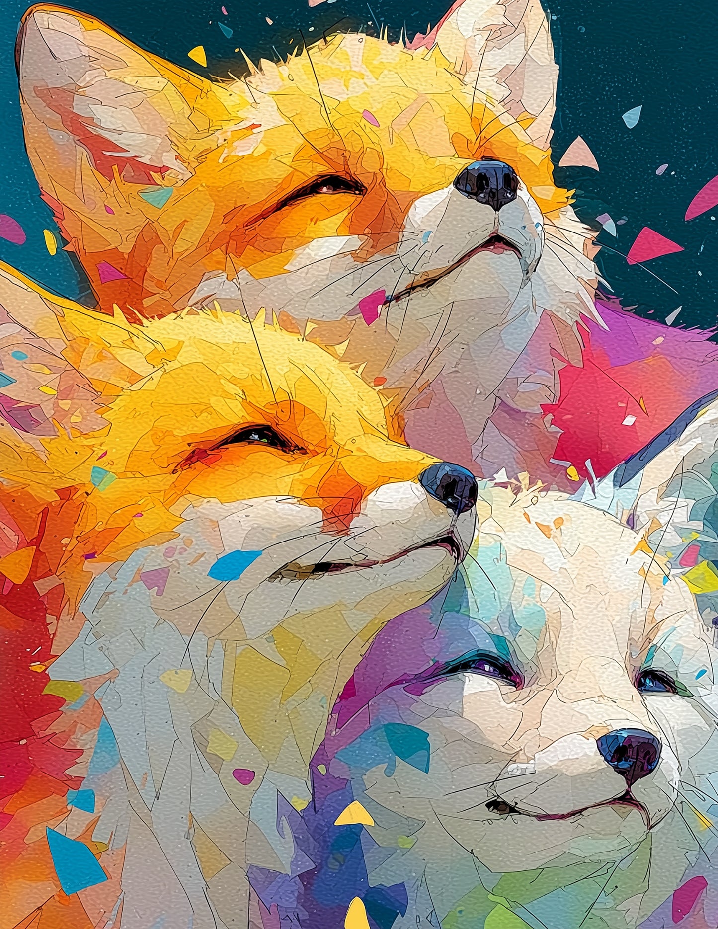 Fox — Nursery Pack Art, Gentle Pastels Digital Wall Art, 3 Sizes Included, Nursery Decor