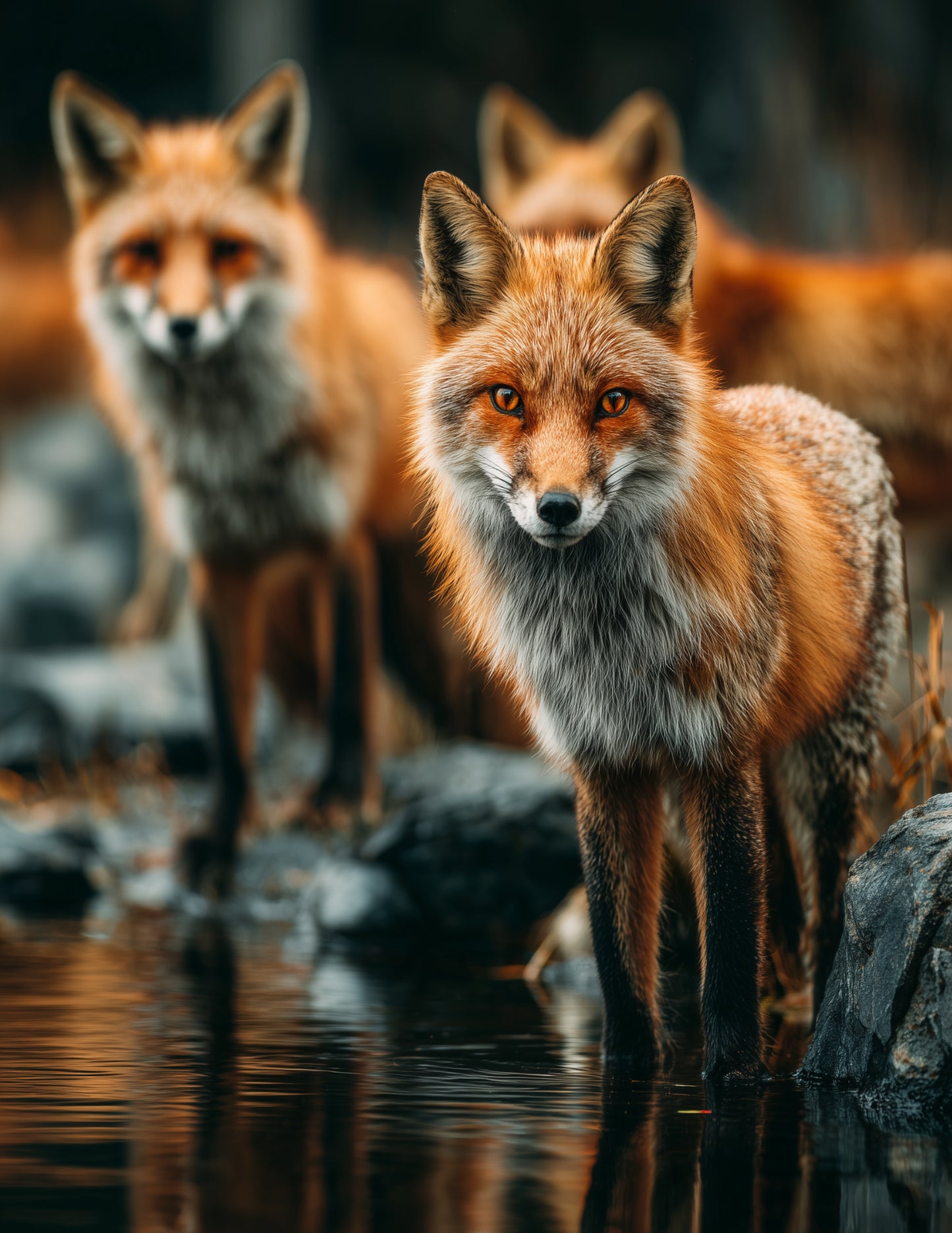 Fox — Realistic Pack Art, Forest Calm Digital Wall Art, 3 Sizes Included, Living Room Decor