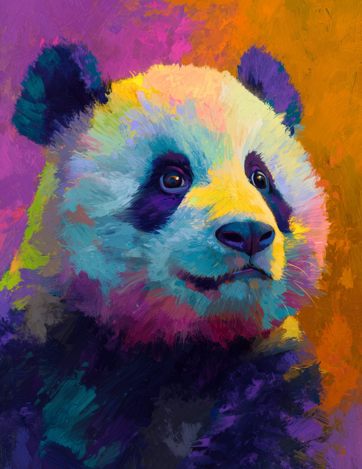 Giant Panda — Nursery Art, Dreamy Pastels Digital Wall Art, 3 Sizes Included, Nursery Decor