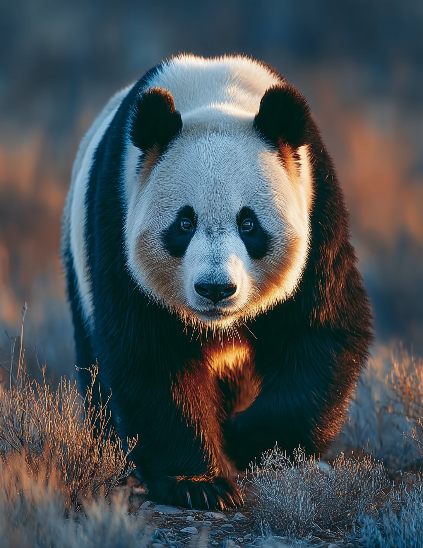 Giant Panda — Realistic Art, Soft Gradients Digital Wall Art, 3 Sizes Included, Living Room Decor