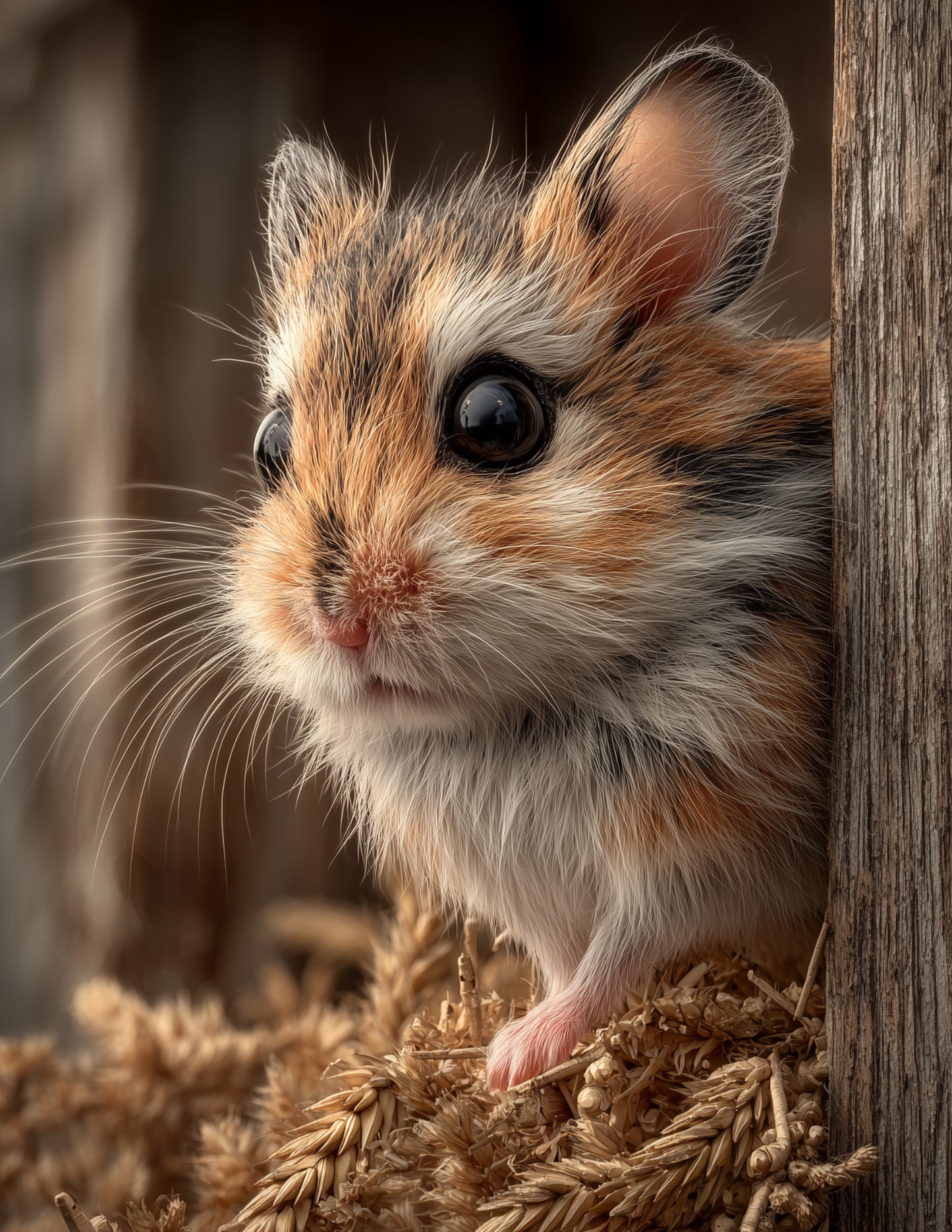 Hamster — Realistic Art, Soft Hues Digital Wall Art, 3 Sizes Included, Living Room Decor