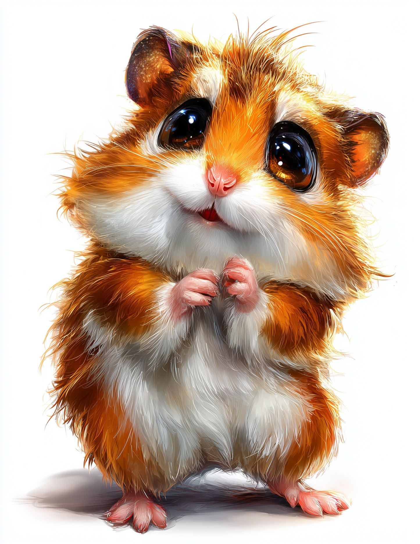 Hamster — Cute Cartoon Art, Soft Tones Digital Wall Art, 3 Sizes Included, Nursery Decor