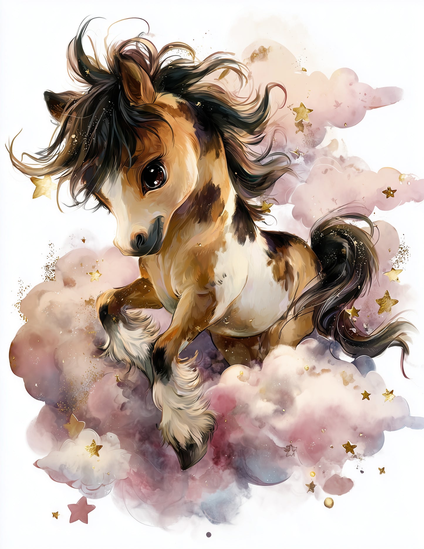 Horse — Nursery Art, Serene Hues Digital Wall Art, 3 Sizes Included, Nursery Decor