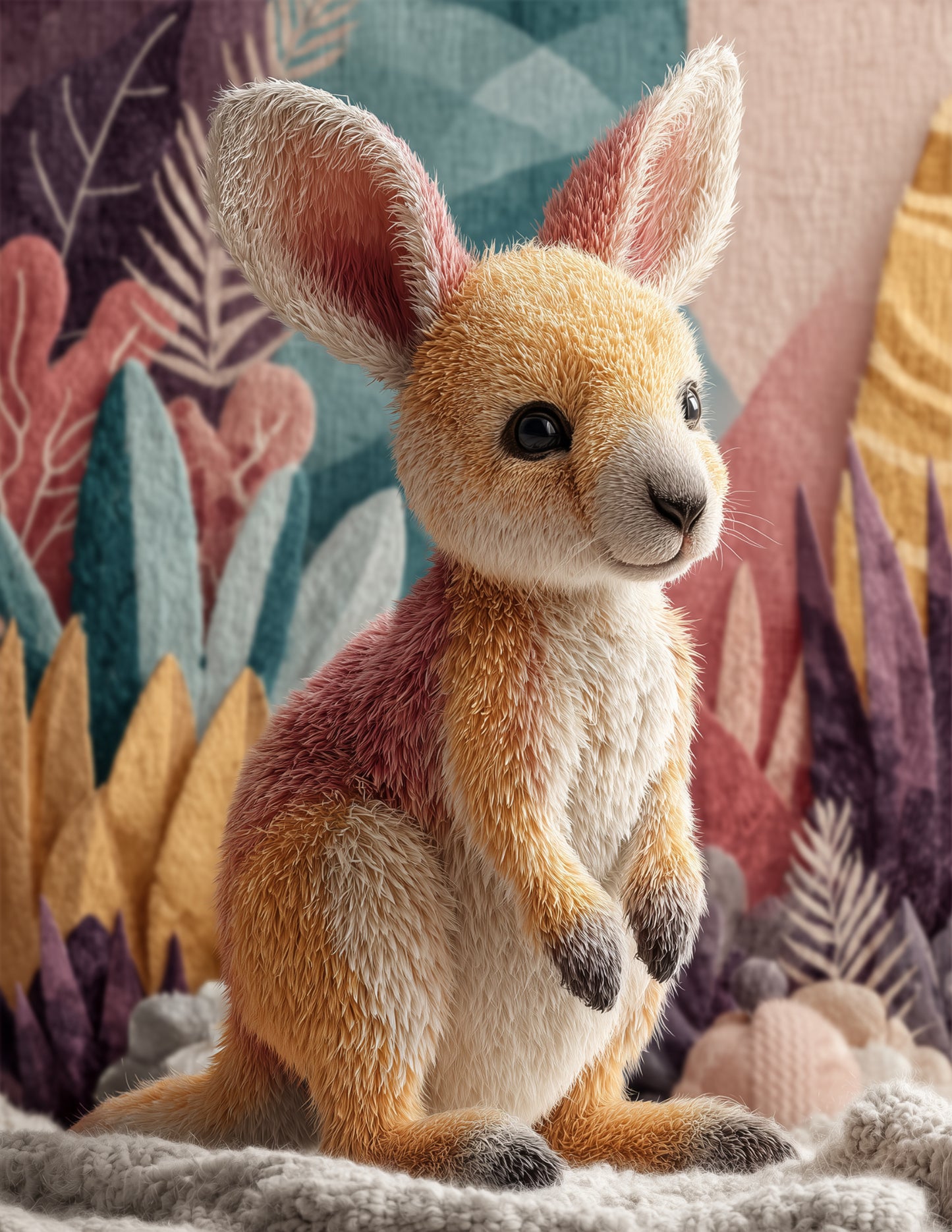 Kangaroo — Nursery Art, Soft Hues Digital Wall Art, 3 Sizes Included, Nursery Decor