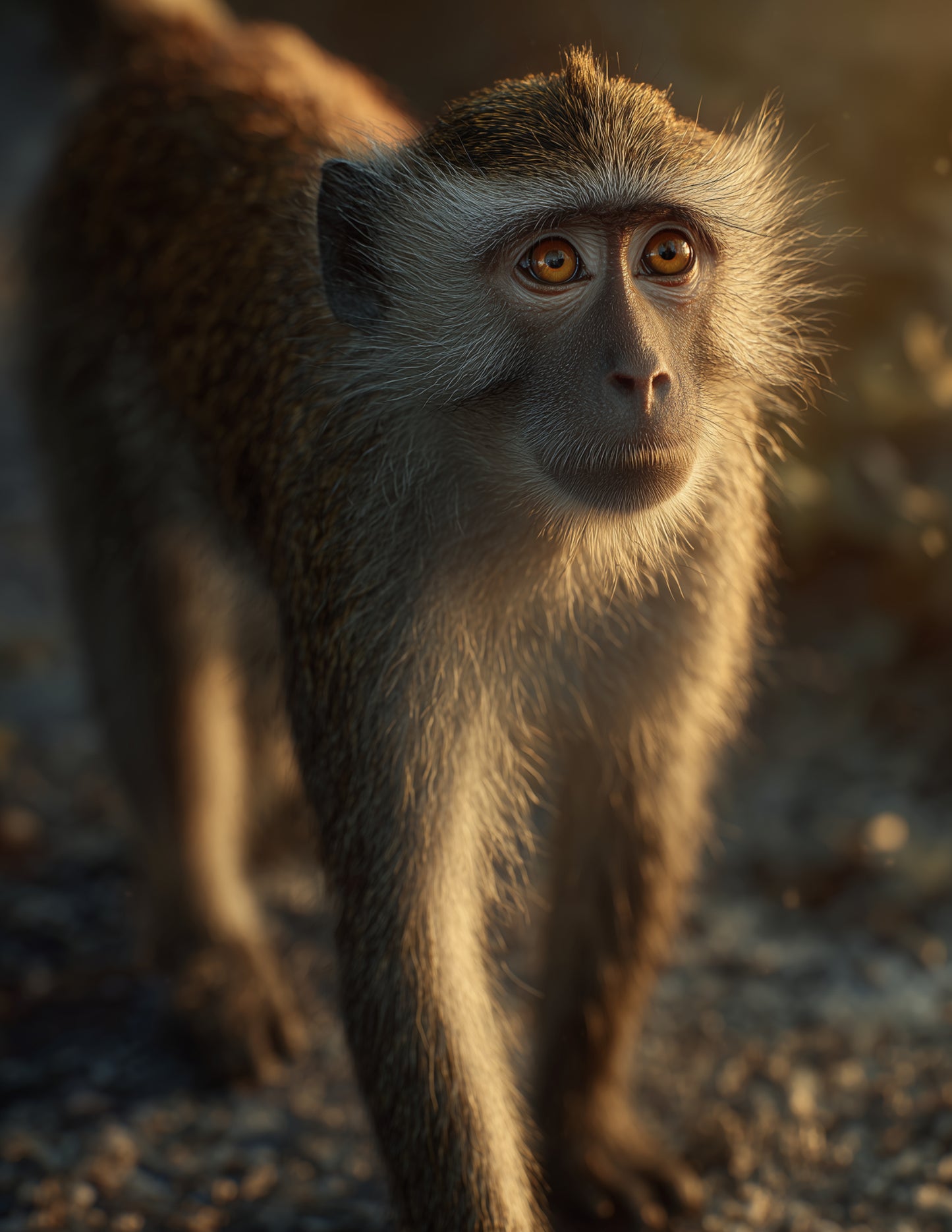 Monkey — Realistic Art, Balanced Tones Digital Wall Art, 3 Sizes Included, Living Room Decor