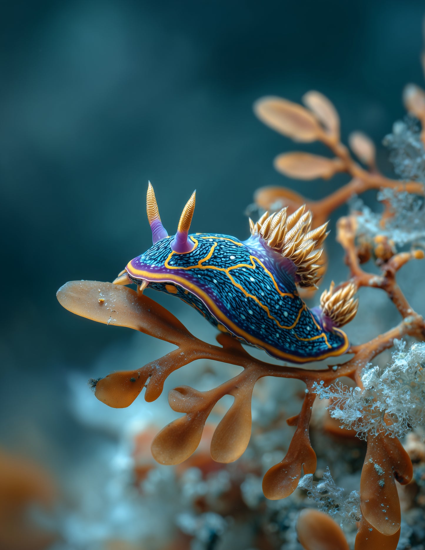 Nudibranch — Realistic Art, Vibrant Palette Digital Wall Art, 3 Sizes Included, Living Room Decor