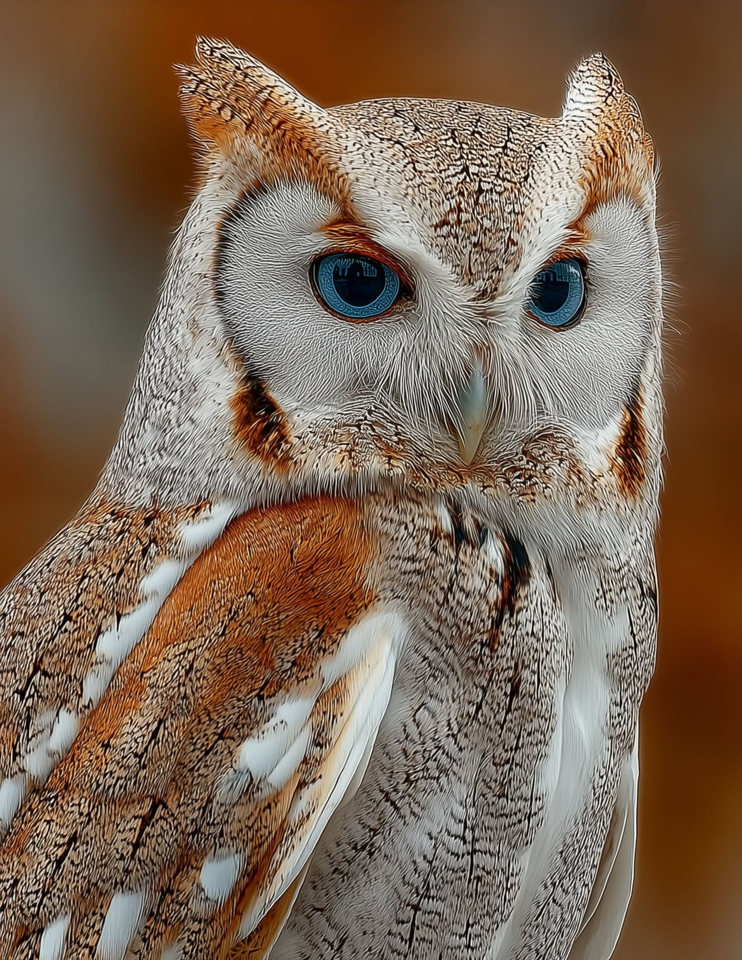 Owl — Realistic Art, Forest Tones Digital Wall Art, 3 Sizes Included, Living Room Decor