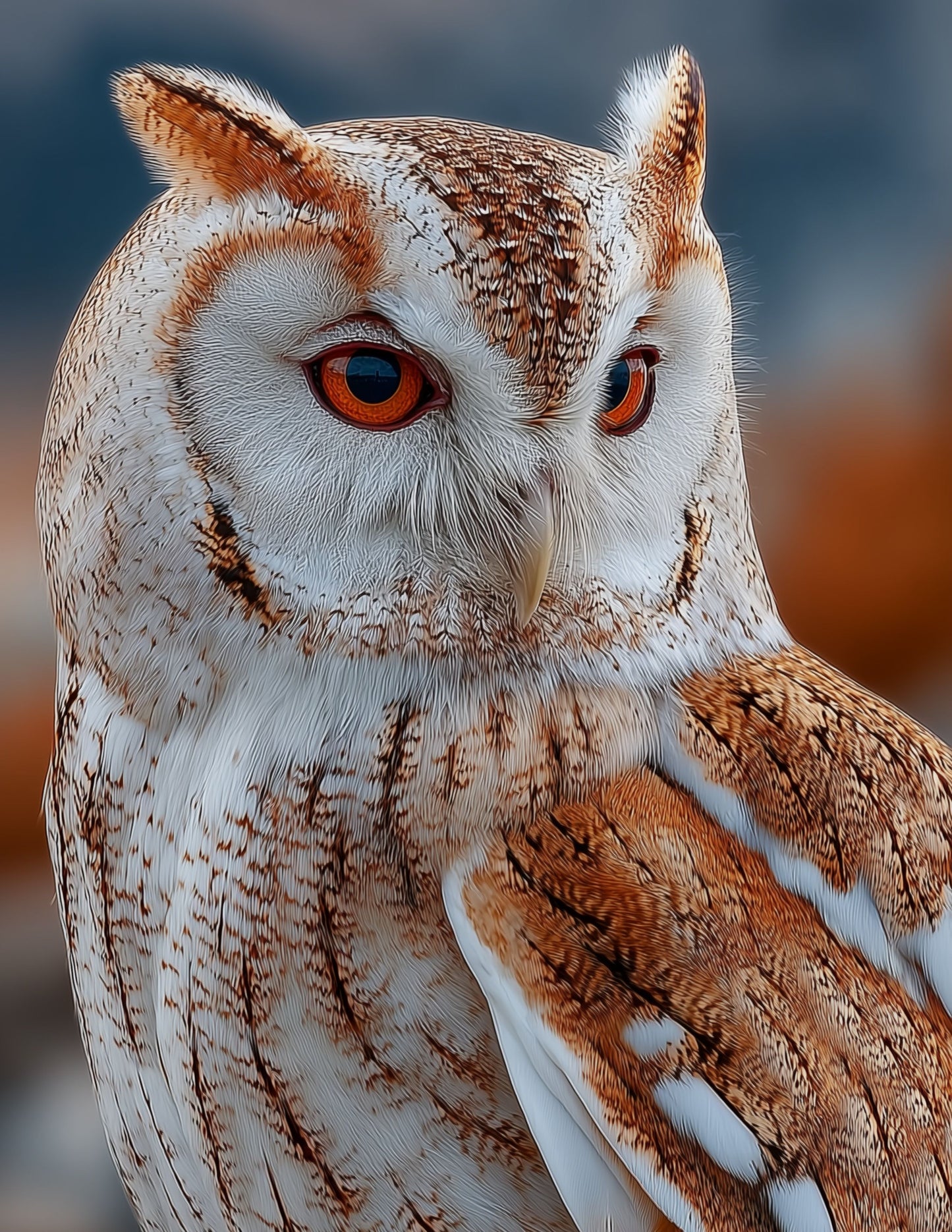 Owl — Realistic Art, Warm Light Digital Wall Art, 3 Sizes Included, Living Room Decor