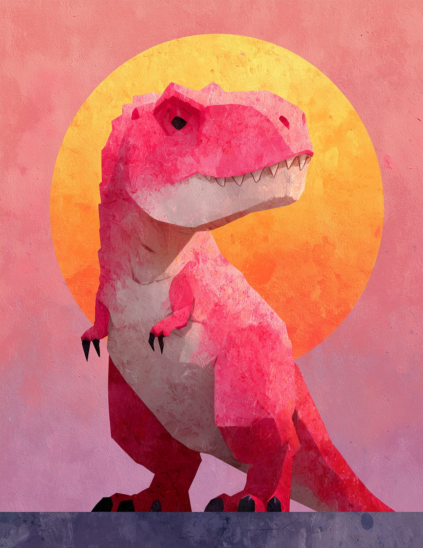 Tyrannosaurus Rex — Nursery Art, Serene Palette Digital Wall Art, 3 Sizes Included, Nursery Decor