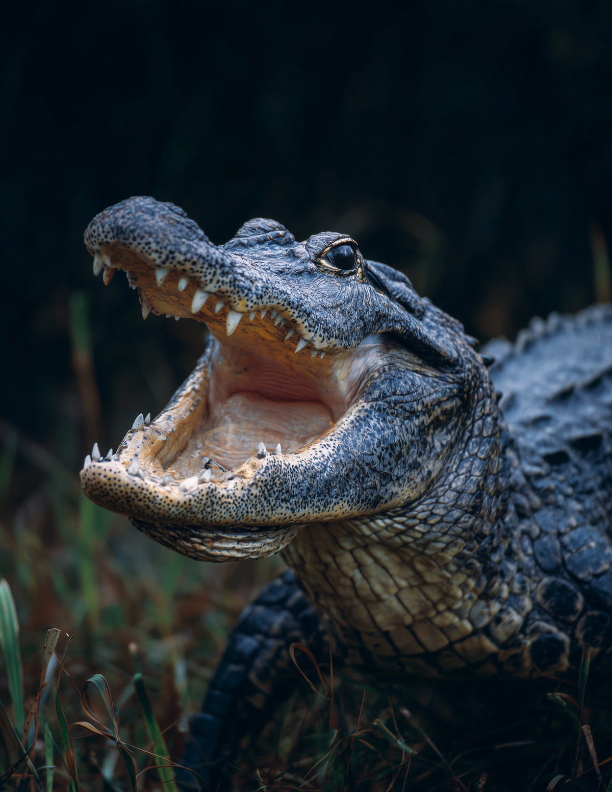 Alligator — Realistic Art, Bold Contrast Digital Wall Art, 3 Sizes Included, Living Room Decor