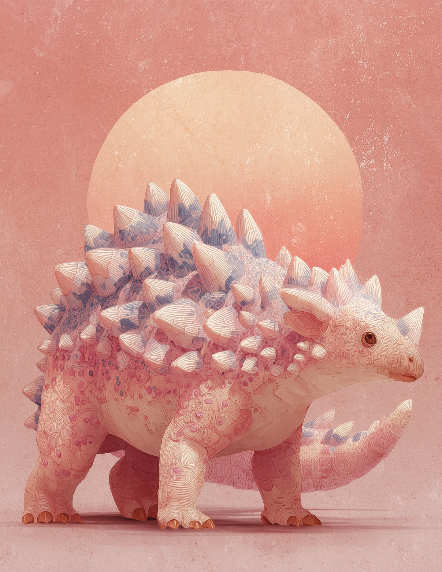 Ankylosaurus — Nursery Art, Dreamy Palette Digital Wall Art, 3 Sizes Included, Nursery Decor