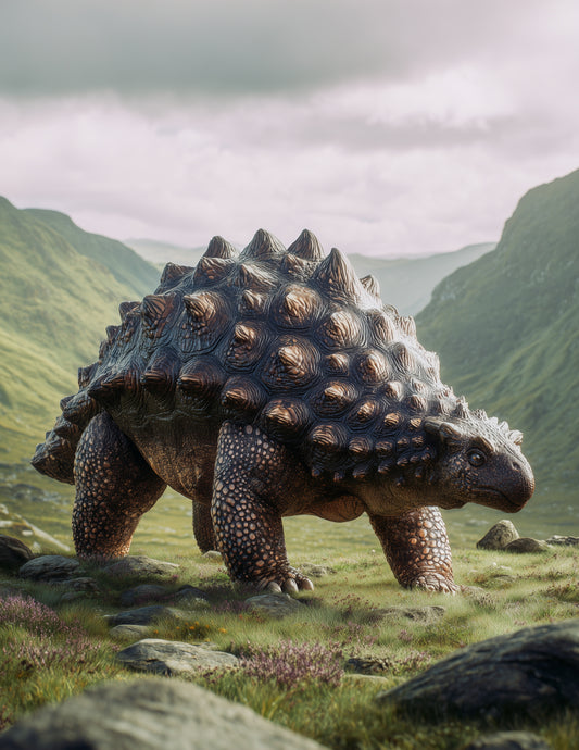 Ankylosaurus — Realistic Art, Calm Palette Digital Wall Art, 3 Sizes Included, Living Room Decor