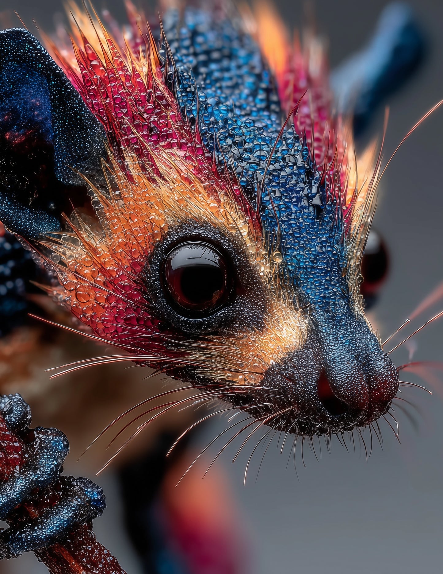 Aye-Aye — Ferrofluid Art, Balanced Tones Digital Wall Art, 3 Sizes Included, Living Room Decor