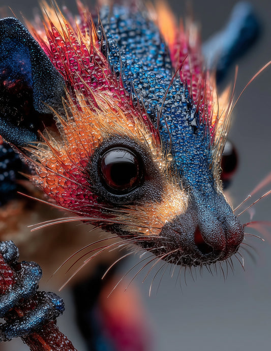 Aye-Aye — Ferrofluid Art, Balanced Tones Digital Wall Art, 3 Sizes Included, Living Room Decor