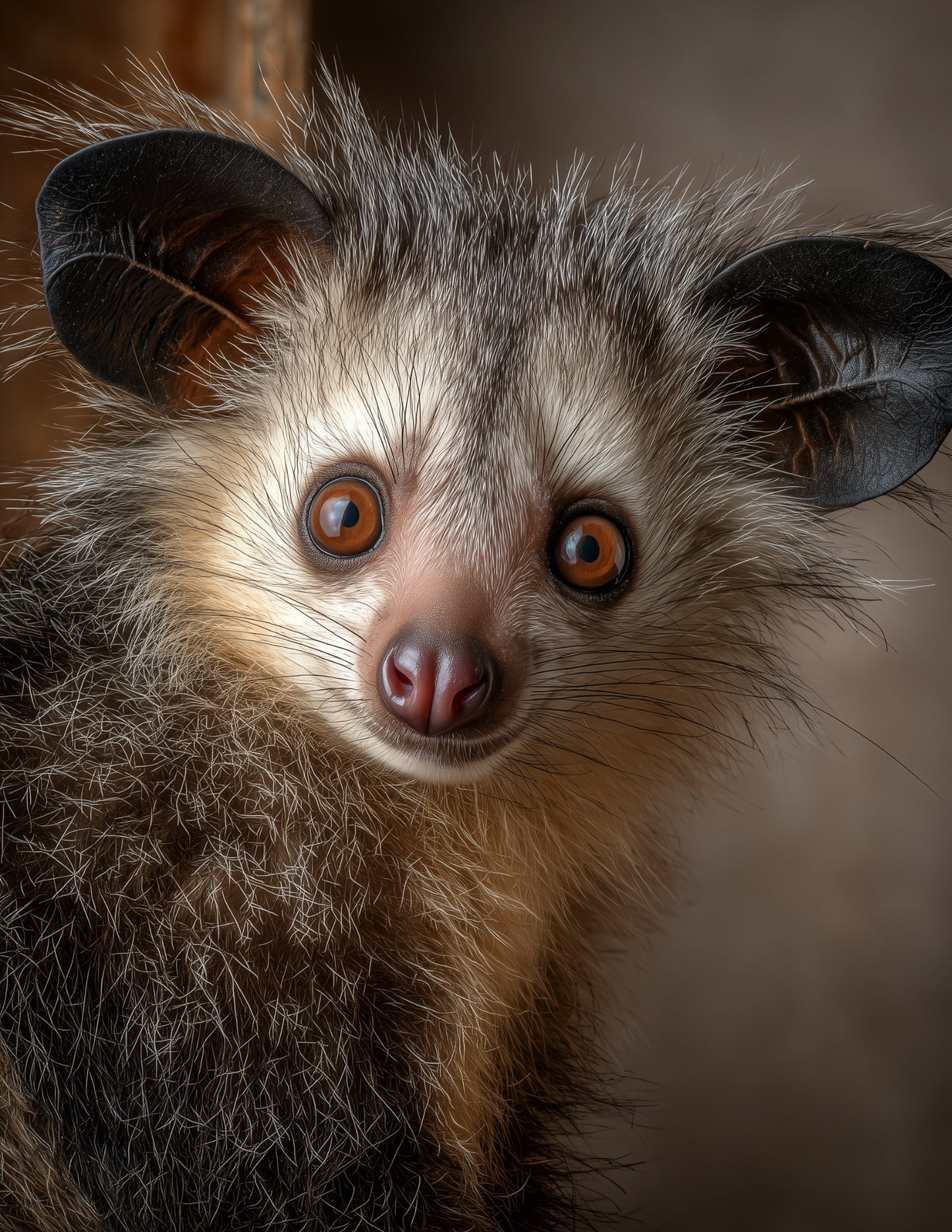 Aye-Aye — Realistic Art, Warm Tones Digital Wall Art, 3 Sizes Included, Living Room Decor