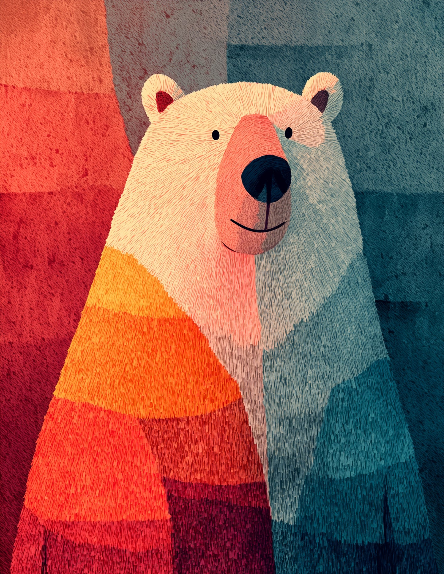 Bear — Nursery Art, Soft Hues Digital Wall Art, 3 Sizes Included, Nursery Decor