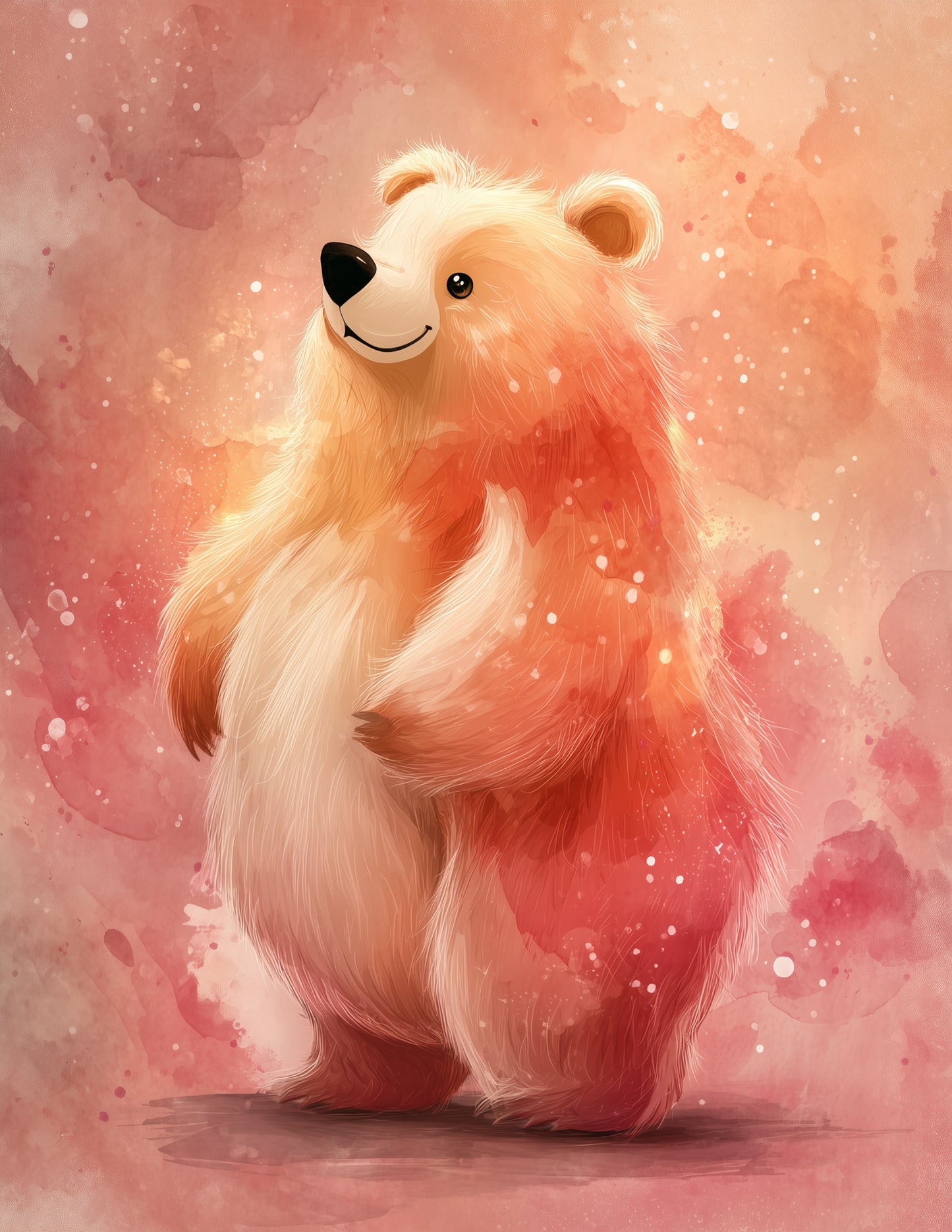 Bear — Nursery Art, Warm Hues Digital Wall Art, 3 Sizes Included, Nursery Decor