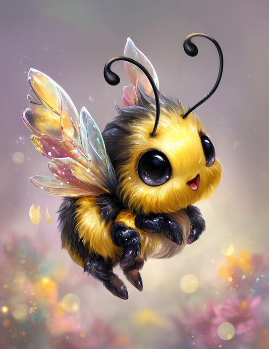 Bee — Nursery Art, Calm Hues Digital Wall Art, 3 Sizes Included, Nursery Decor