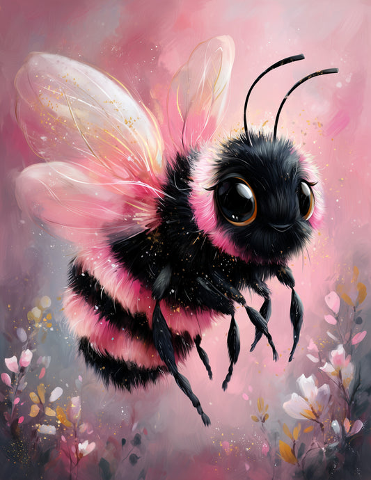 Bee — Nursery Art, Dreamy Palette Digital Wall Art, 3 Sizes Included, Nursery Decor