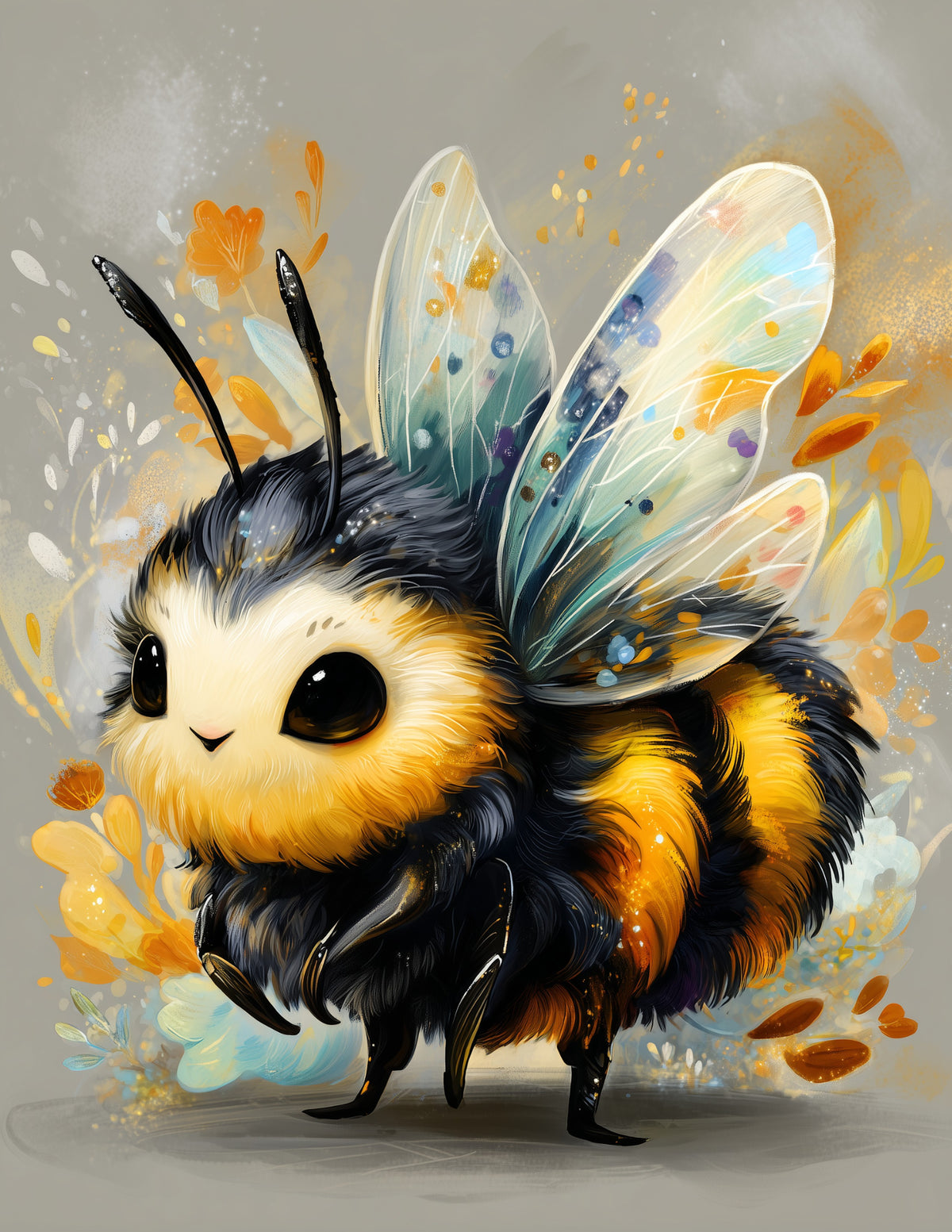 Bee — Nursery Art, Serene Tones Digital Wall Art, 3 Sizes Included, Nursery Decor