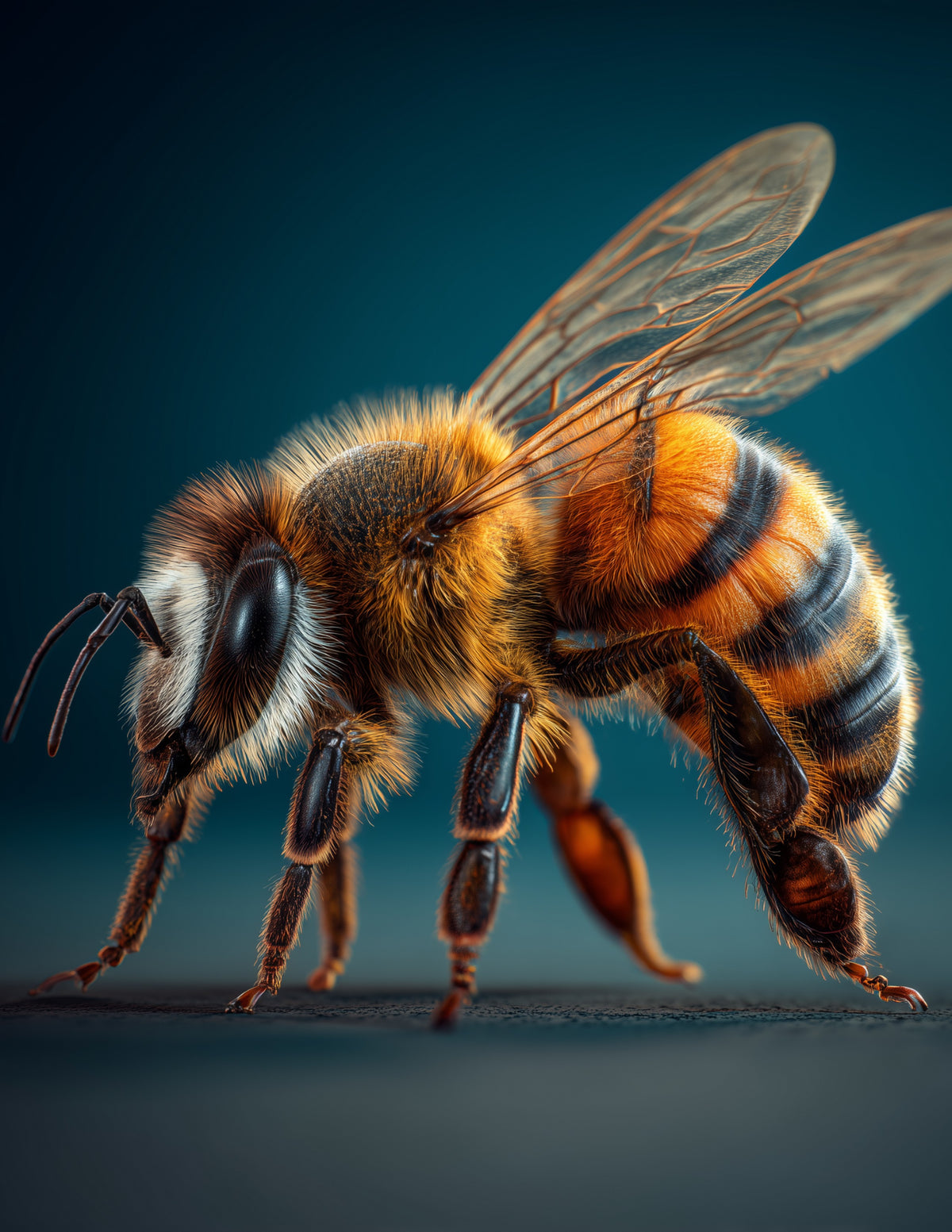 Bee — Realistic Art, Soft Pastels Digital Wall Art, 3 Sizes Included, Living Room Decor