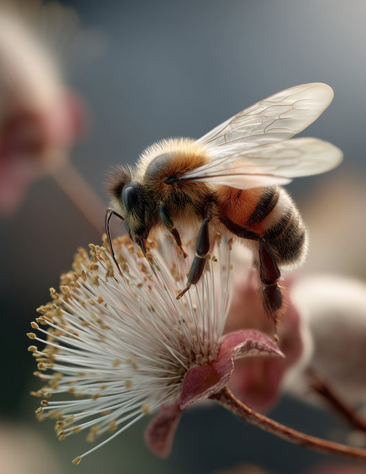 Bee — Realistic Art, Warm Tones Digital Wall Art, 3 Sizes Included, Living Room Decor