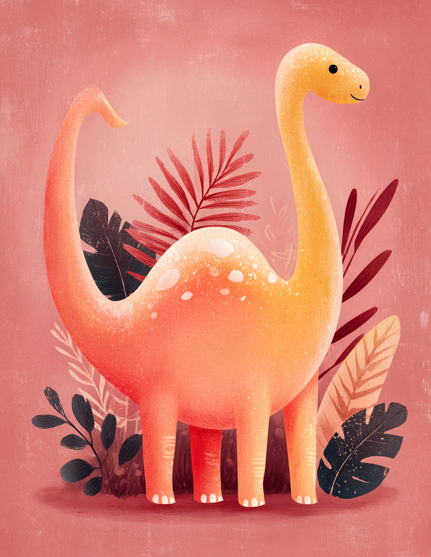 Brachiosaurus — Nursery Art, Balanced Tones Digital Wall Art, 3 Sizes Included, Nursery Decor