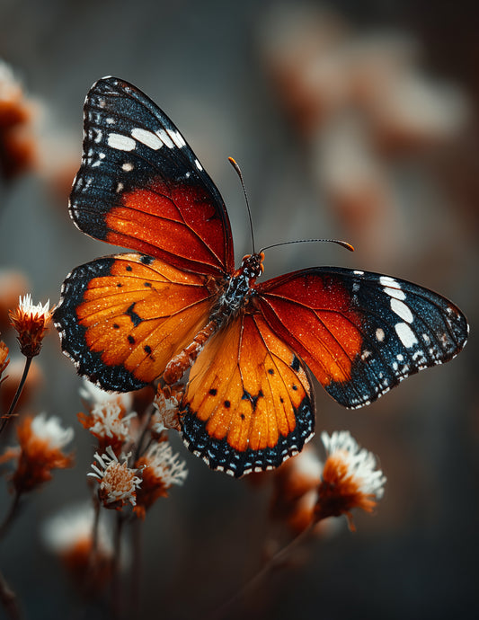 Butterfly — Realistic Art, Autumn Contrast Digital Wall Art, 3 Sizes Included, Living Room Decor