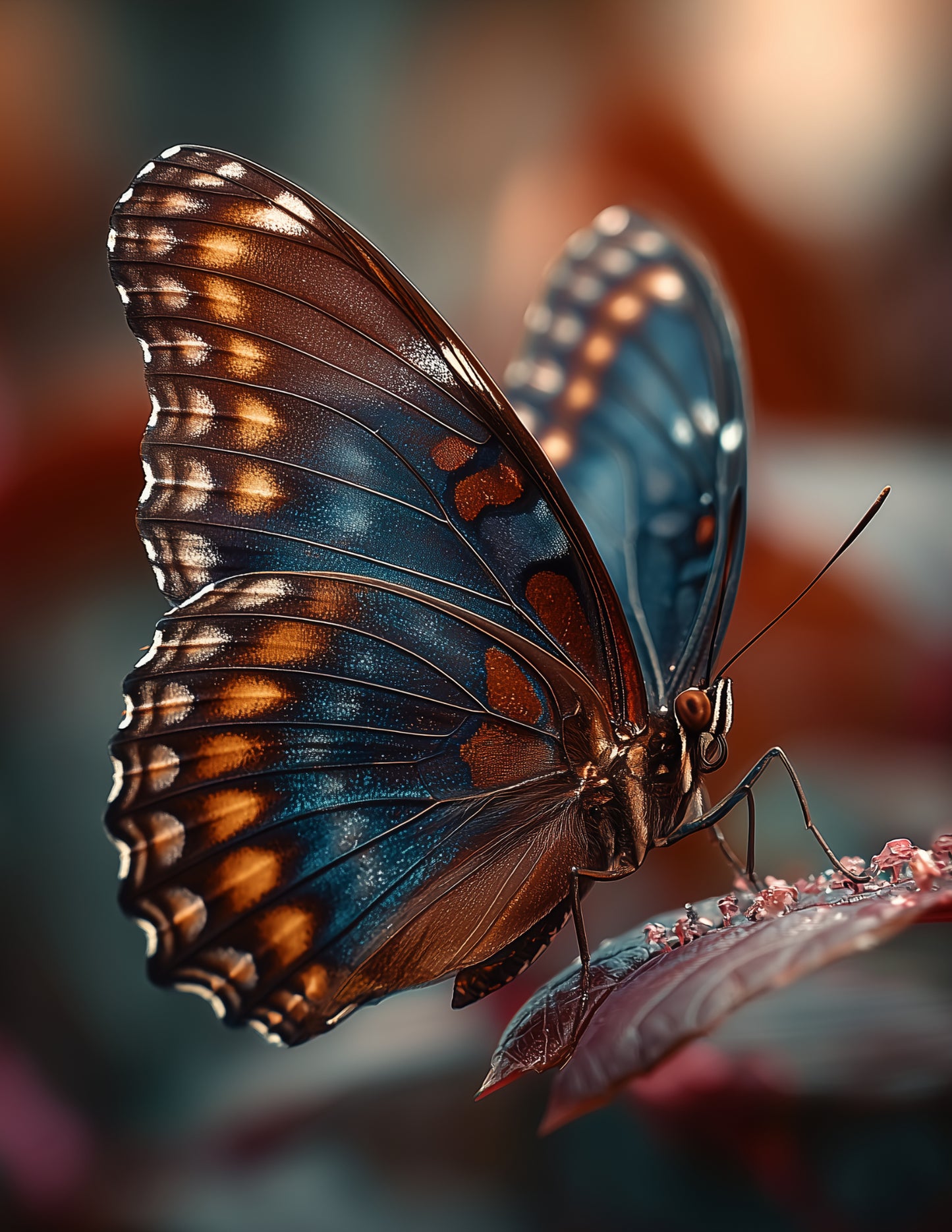 Butterfly — Realistic Art, Copper Tones Digital Wall Art, 3 Sizes Included, Living Room Decor