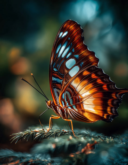Butterfly — Realistic Art, Midnight Hues Digital Wall Art, 3 Sizes Included, Living Room Decor