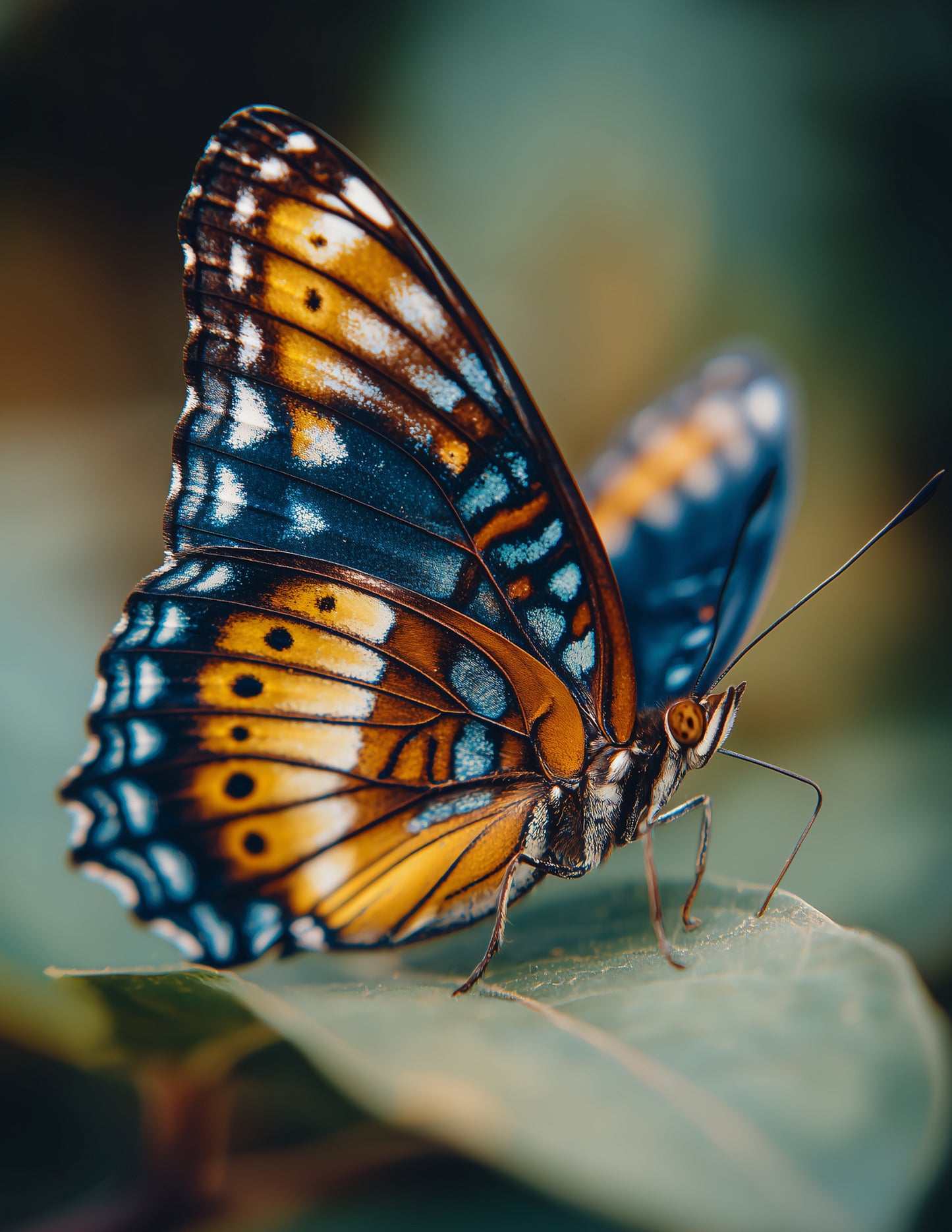 Butterfly — Realistic Art, Teal Hues Digital Wall Art, 3 Sizes Included, Living Room Decor