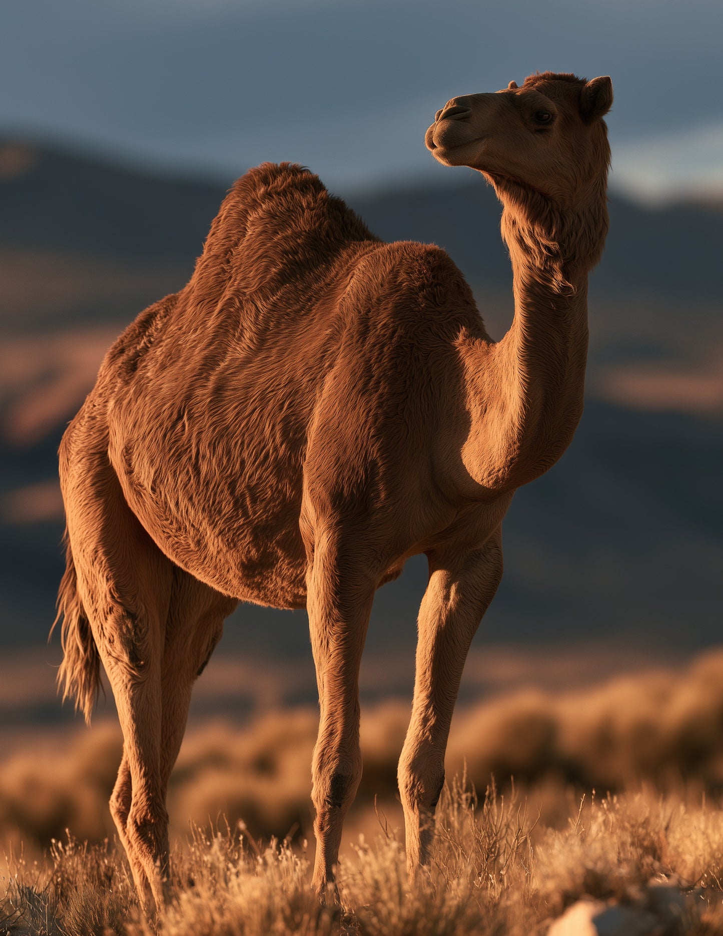 Camel — Realistic Art, Dramatic Lighting Digital Wall Art, 3 Sizes Included, Living Room Decor