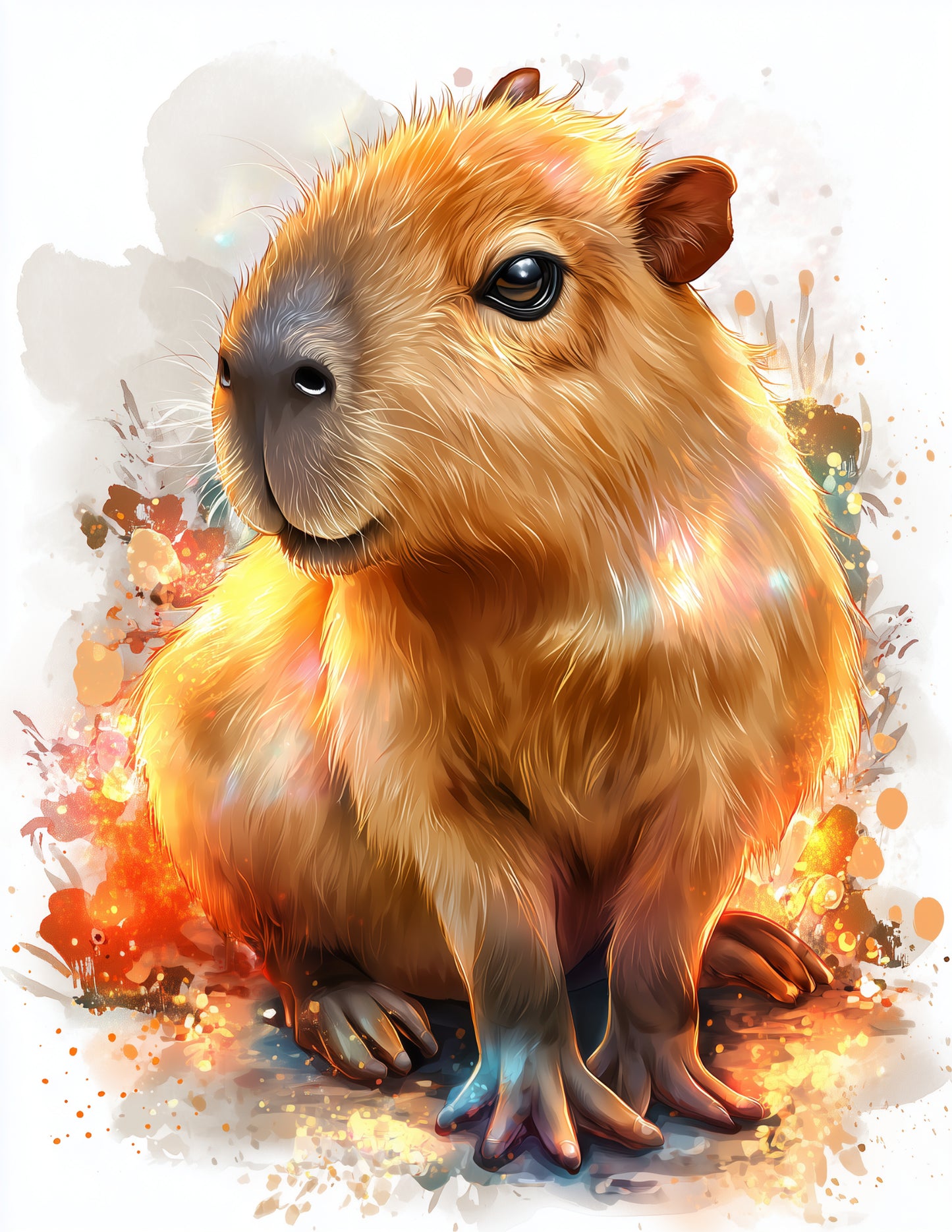 Capybara — Nursery Art, Calm Pastels Digital Wall Art, 3 Sizes Included, Nursery Decor