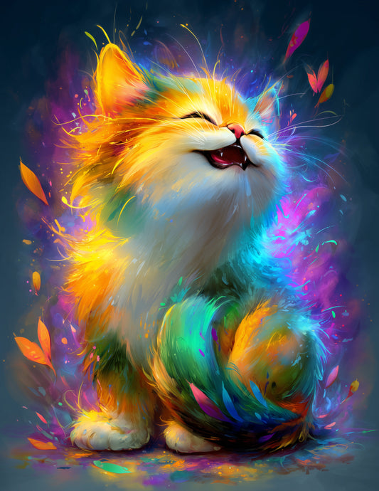 Cat — Nursery Art, Balanced Tones Digital Wall Art, 3 Sizes Included, Nursery Decor