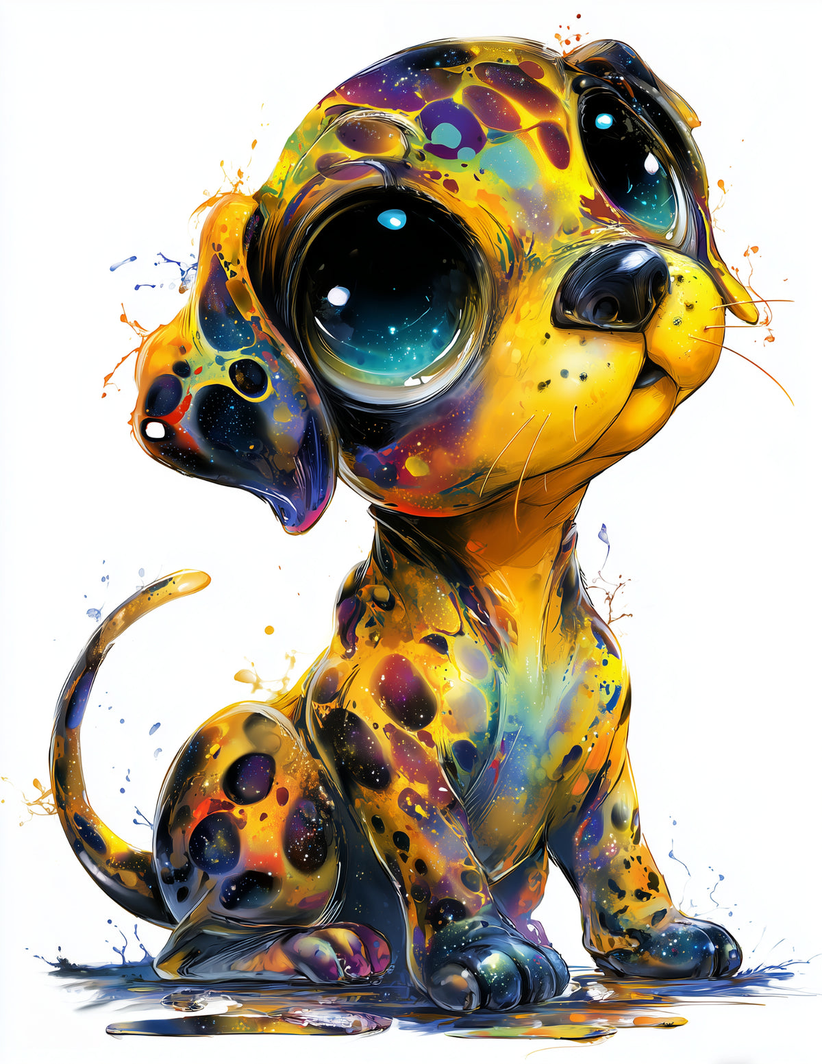 Dog — Cute Cartoon Art, Subtle Pastels Digital Wall Art, 3 Sizes Included, Nursery Decor