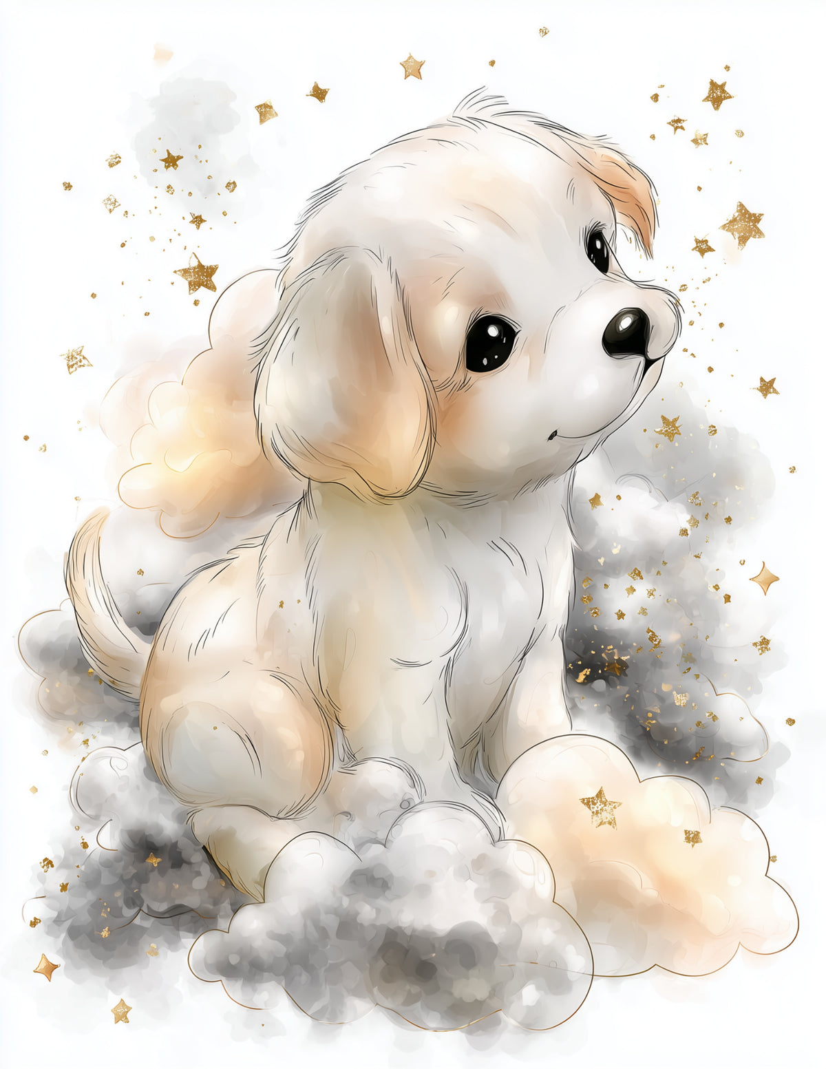Dog — Nursery Art, Balanced Tones Digital Wall Art, 3 Sizes Included, Nursery Decor
