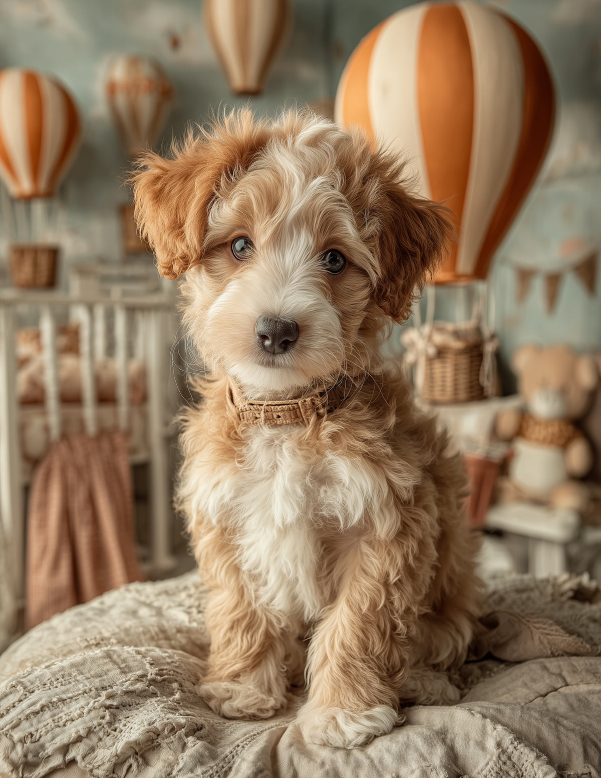 Dog — Nursery Art, Soft Pastels Digital Wall Art, 3 Sizes Included, Nursery Decor