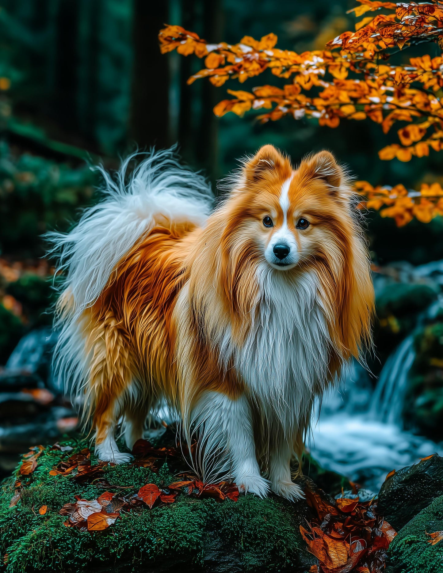 Dog — Realistic Art, Golden Glow Digital Wall Art, 3 Sizes Included, Living Room Decor