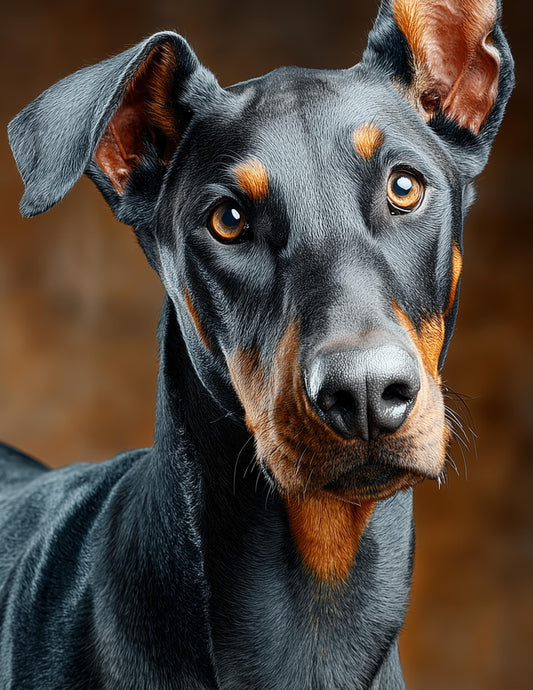 Dog — Realistic Art, Midnight Tones Digital Wall Art, 3 Sizes Included, Living Room Decor
