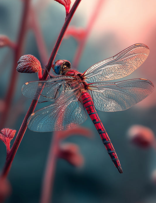 Dragonfly — Realistic Art, Soft Gradients Digital Wall Art, 3 Sizes Included, Living Room Decor