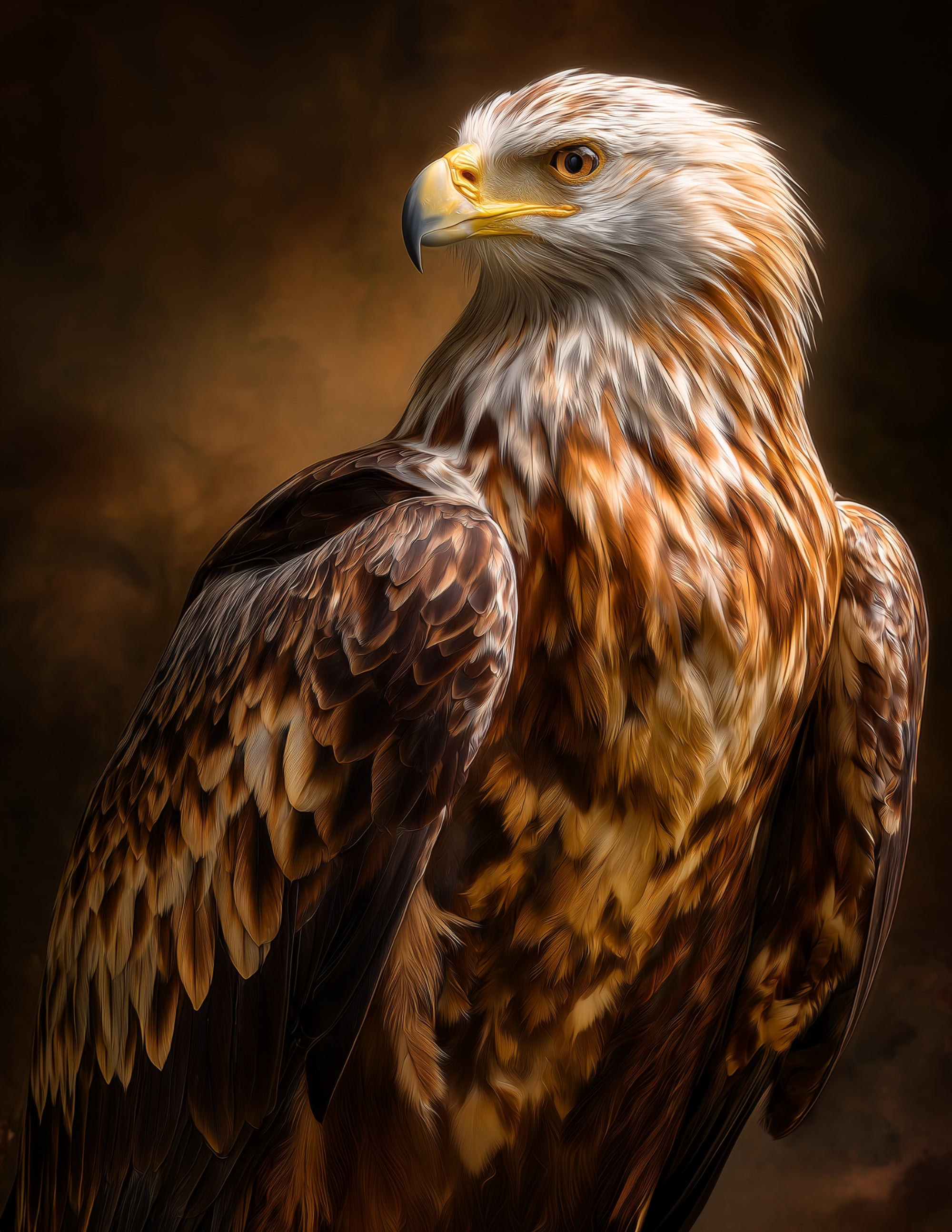 Eagle — Realistic Art, Earth Tones Digital Wall Art, 3 Sizes Included, Living Room Decor