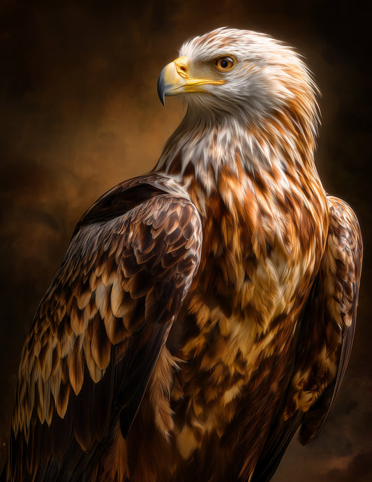 Eagle — Realistic Art, Earth Tones Digital Wall Art, 3 Sizes Included, Living Room Decor